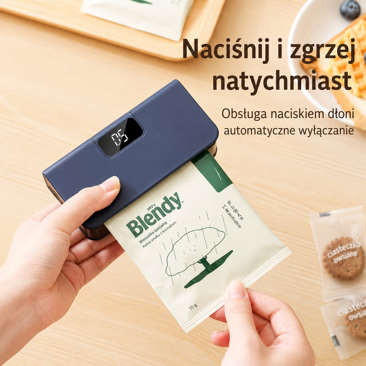 Przenośna zgrzewarka kuchenna do torebek 2w1 USB-C
