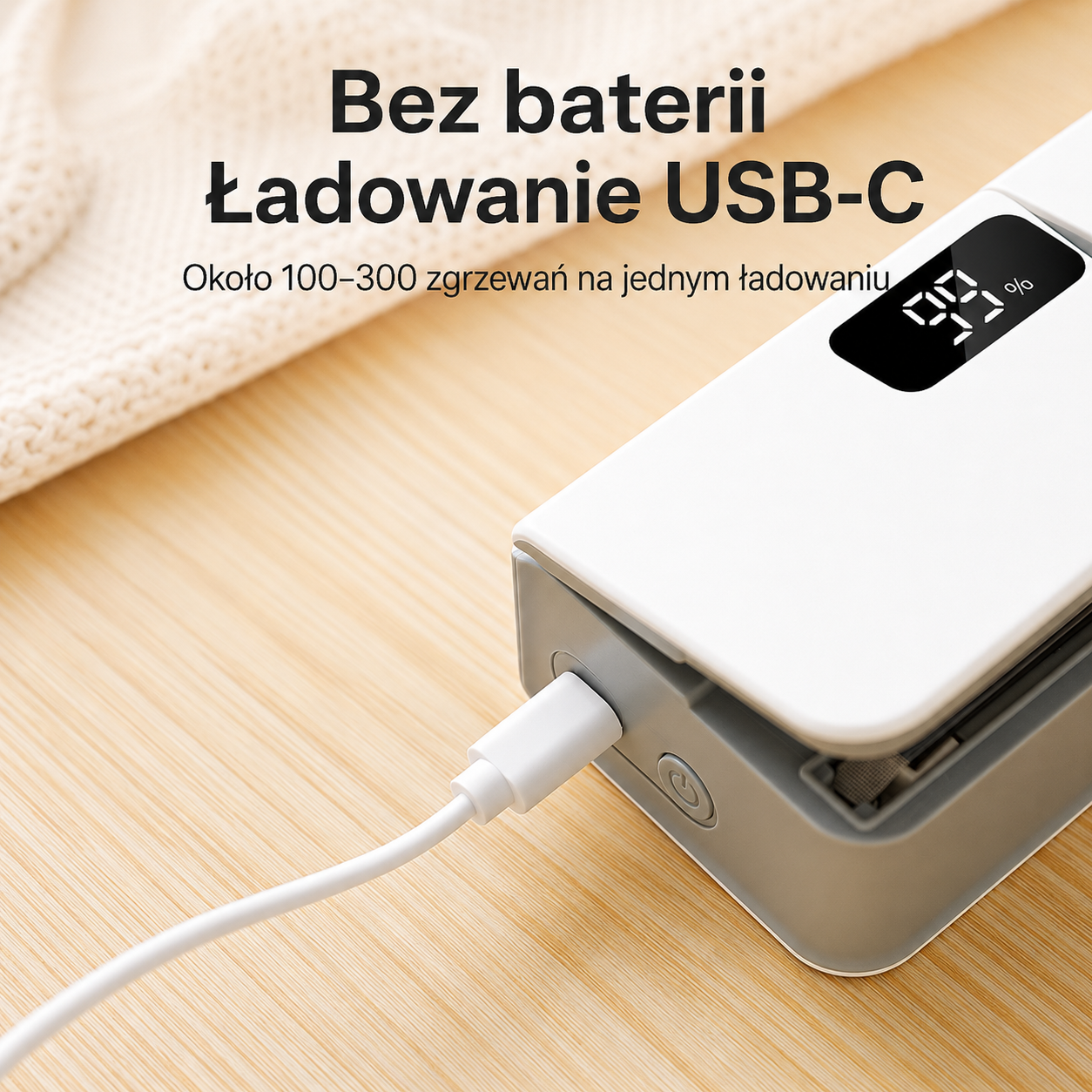 Przenośna zgrzewarka kuchenna do torebek 2w1 USB-C