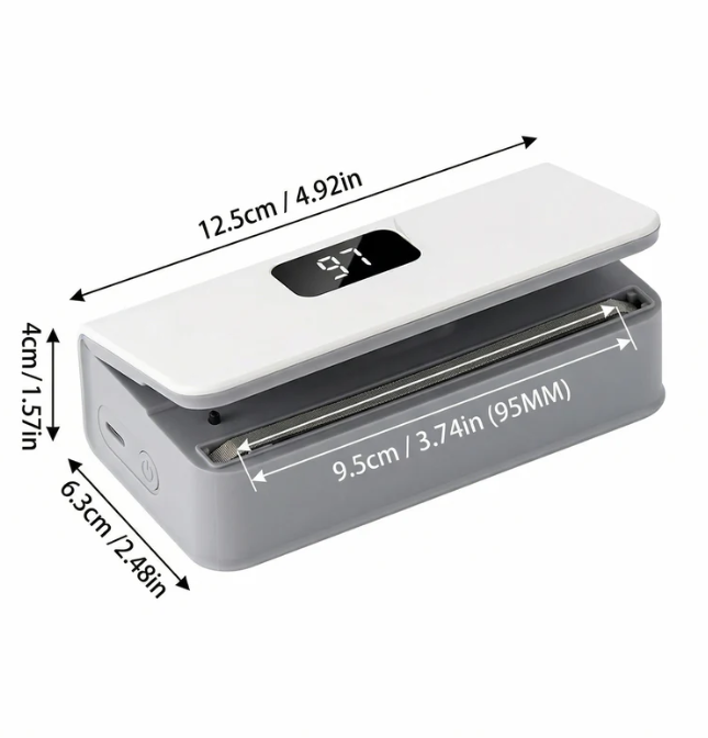 Przenośna zgrzewarka kuchenna do torebek 2w1 USB-C