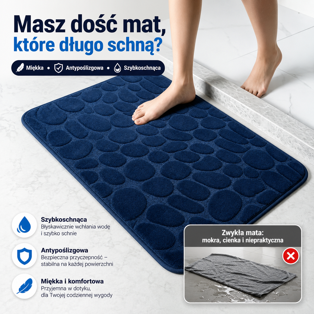 DryStep™ – szybkoschnąca mata łazienkowa